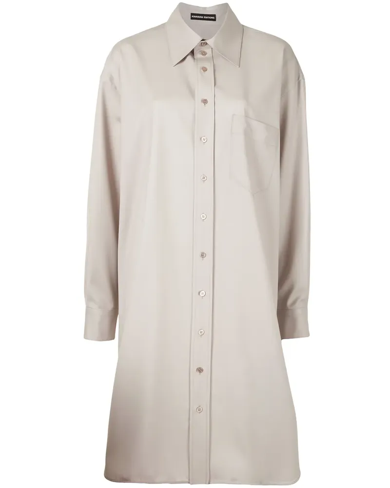 KWAIDAN EDITIONS Hemdkleid im Oversized-Look - Nude Nude