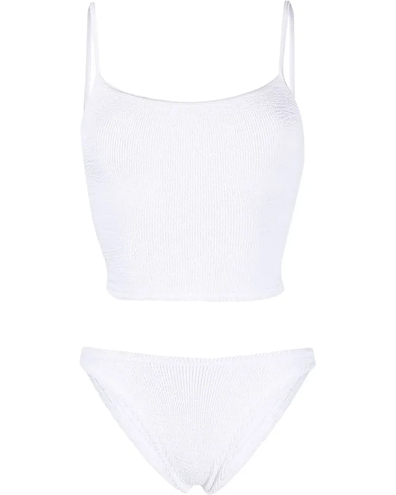 Hunza G Gestrickter Tankini - Weiß Weiß