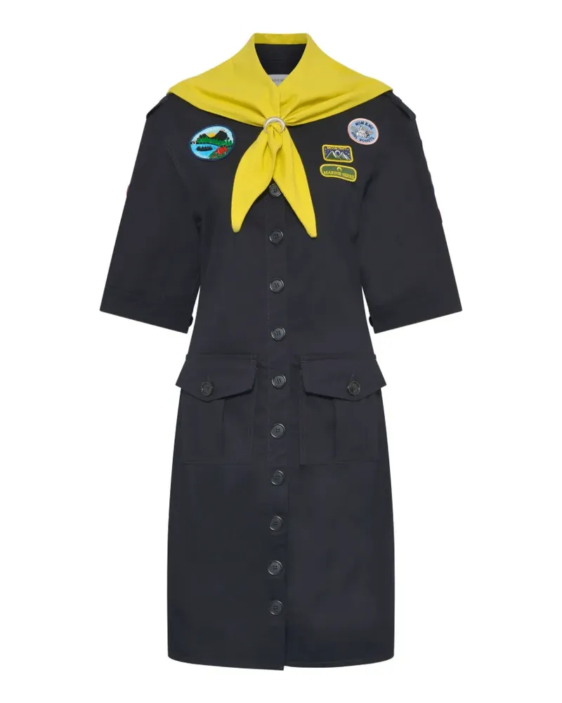 Marine Serre Scout Workwear Minikleid - Schwarz Schwarz