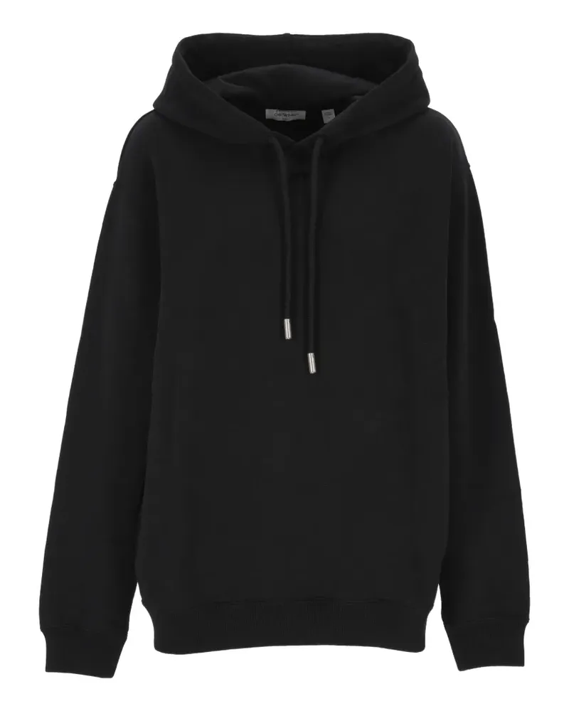 OFF-WHITE embroidered-logo drawstring hoodie - Schwarz Schwarz