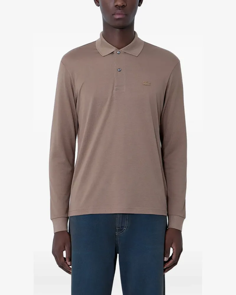 Lacoste long-sleeve polo shirt - Braun Braun