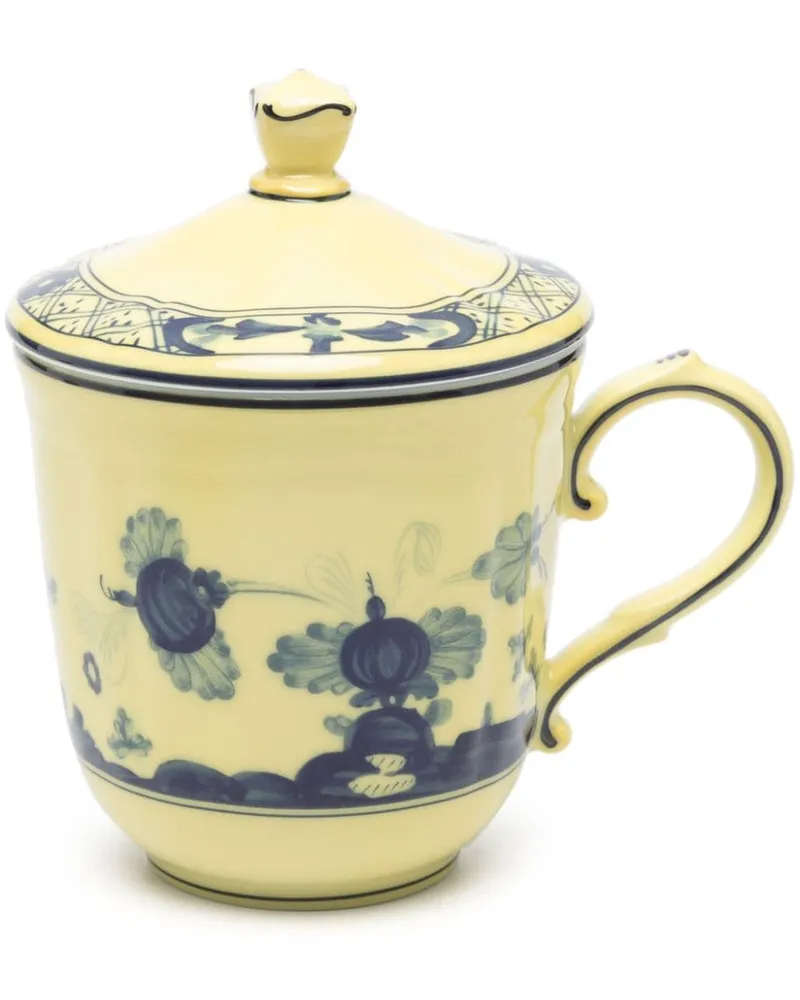 Ginori 1735 Oriente Italiano Tasse mit Blumen-Print Gelb