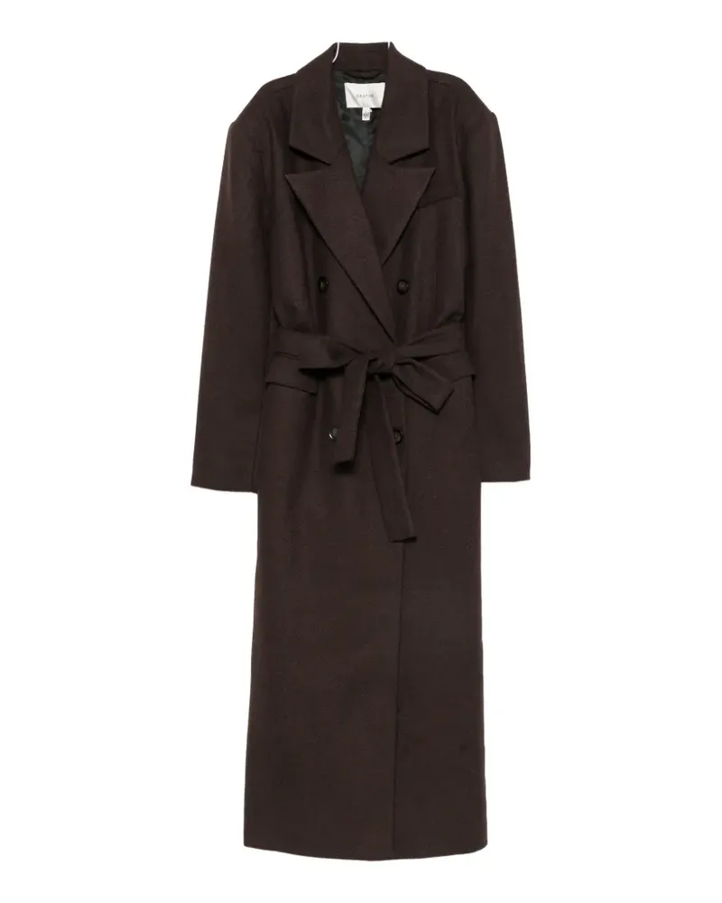 Gestuz double-breasted belted coat - Braun Braun