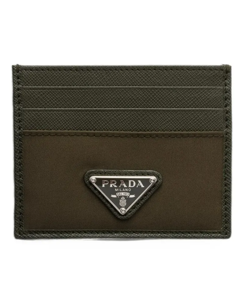 Prada Re-Nylon and Saffiano leather card holder - Grün Grün