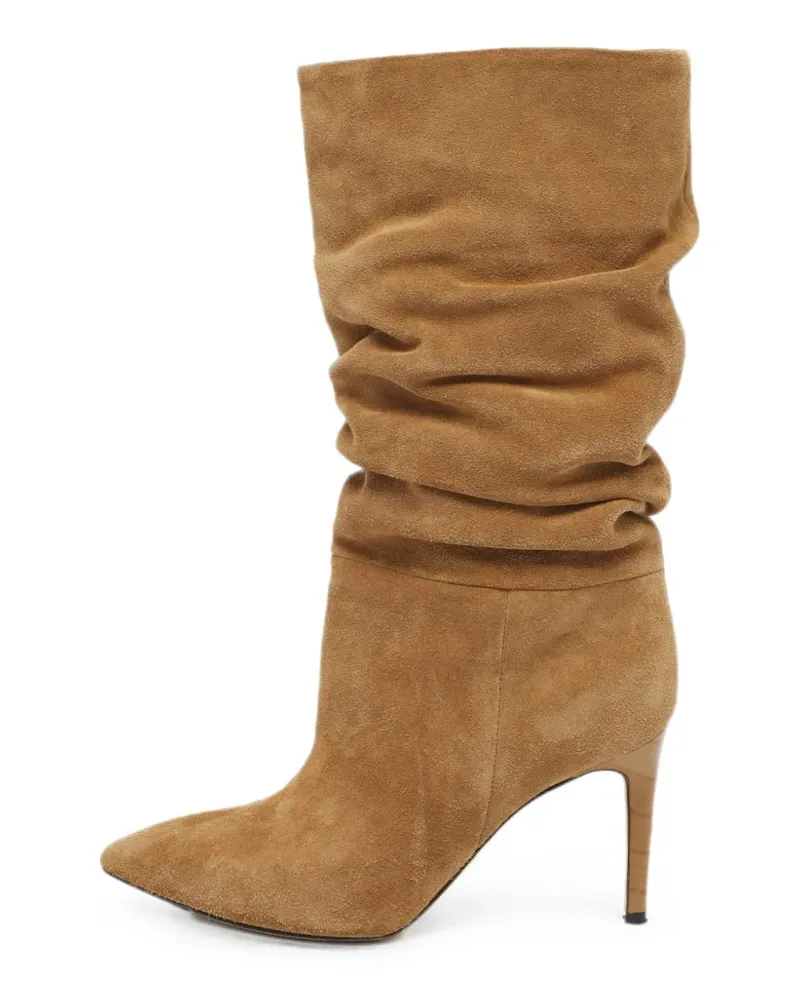 Paris Texas slouchy mid-calf boots - Nude Nude