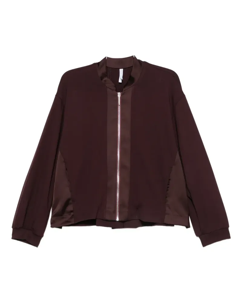 IMPERIAL satin-trim zip-up jacket - Rot Rot