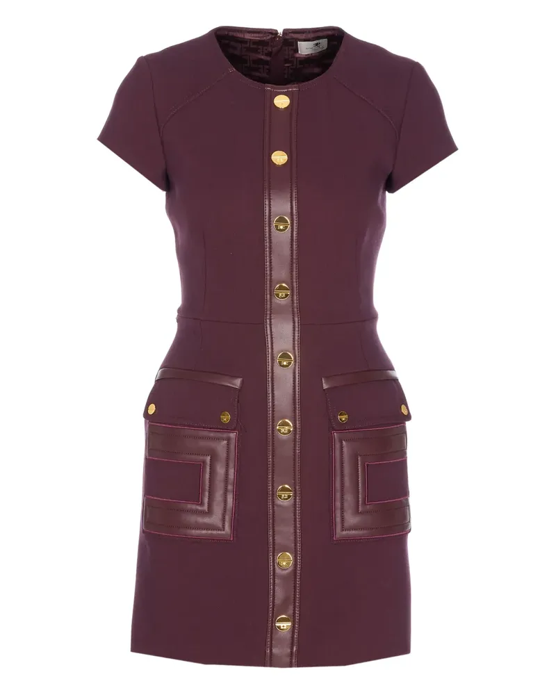Elisabetta Franchi double-layer crepe mini dress - Rot Rot