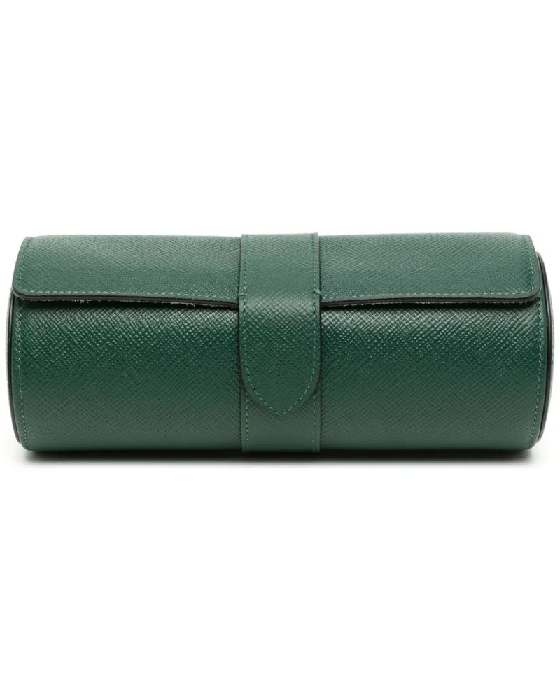 Smythson Panama 3er-Uhrenrolle - Grün Grün