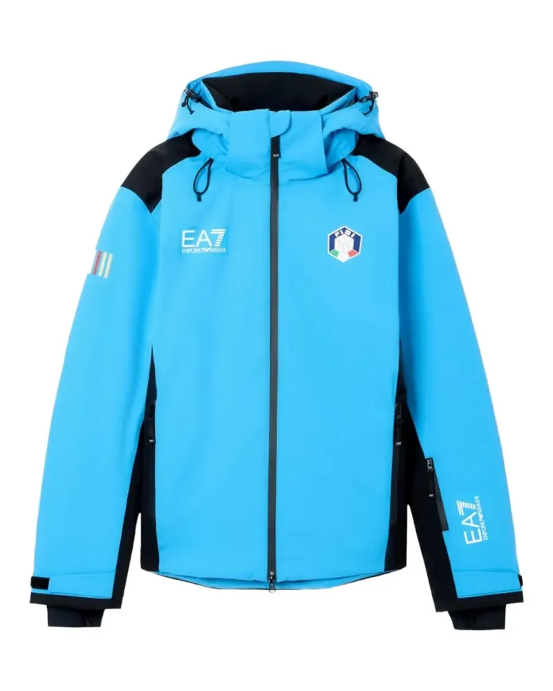EA7 hooded zip jacket - Blau Blau