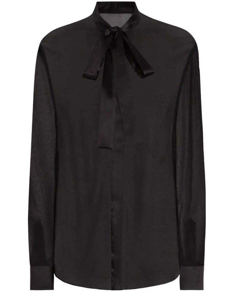 Dolce & Gabbana Hemd mit Sheer-Effekt - Schwarz Schwarz