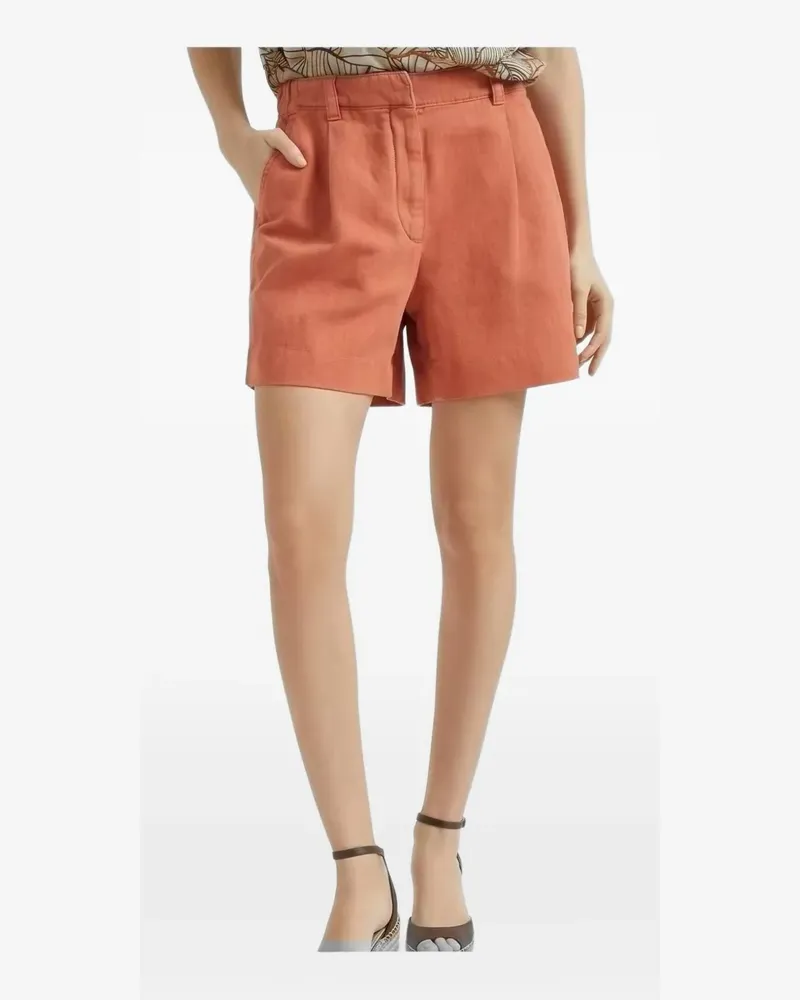 Brunello Cucinelli Faltenrock mit elastischem Bund - Orange Orange