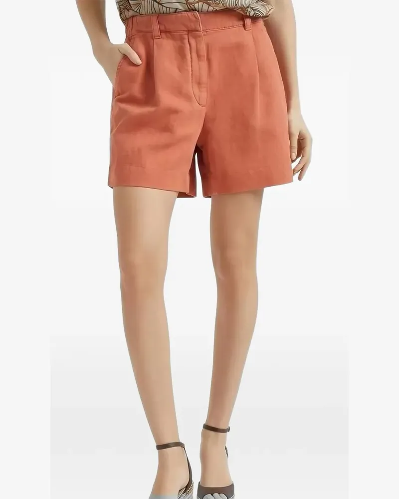 Brunello Cucinelli Faltenrock mit elastischem Bund - Orange Orange
