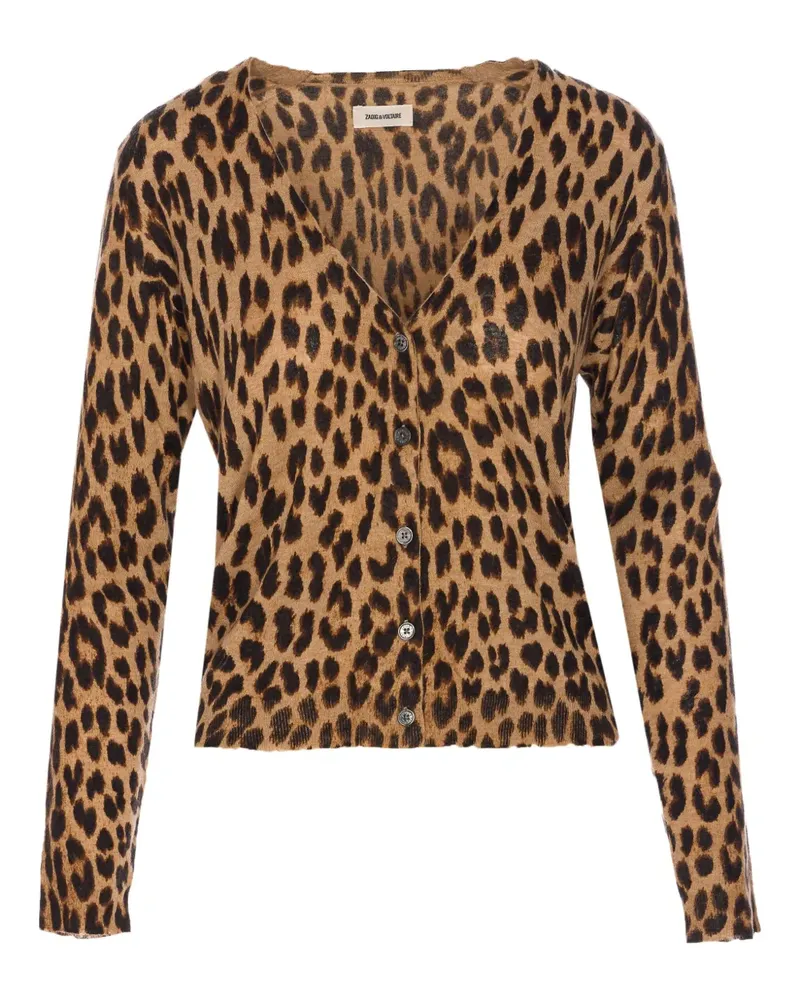 Zadig & Voltaire Cardigan mit Leoparden-Print - Braun Braun