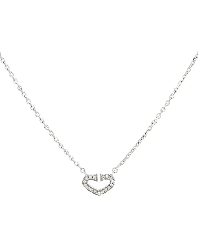 Cartier 2010's diamond heart necklace - Silber Silber