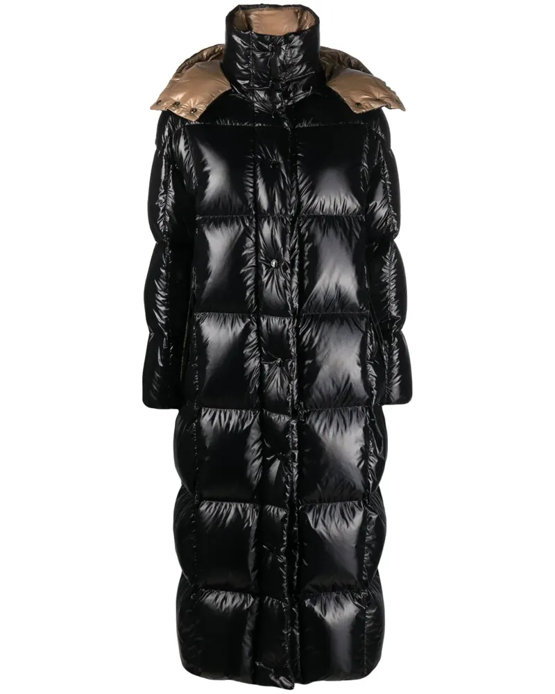 Moncler Gefütterter Parnaiba Kapuzenmantel - Schwarz Schwarz