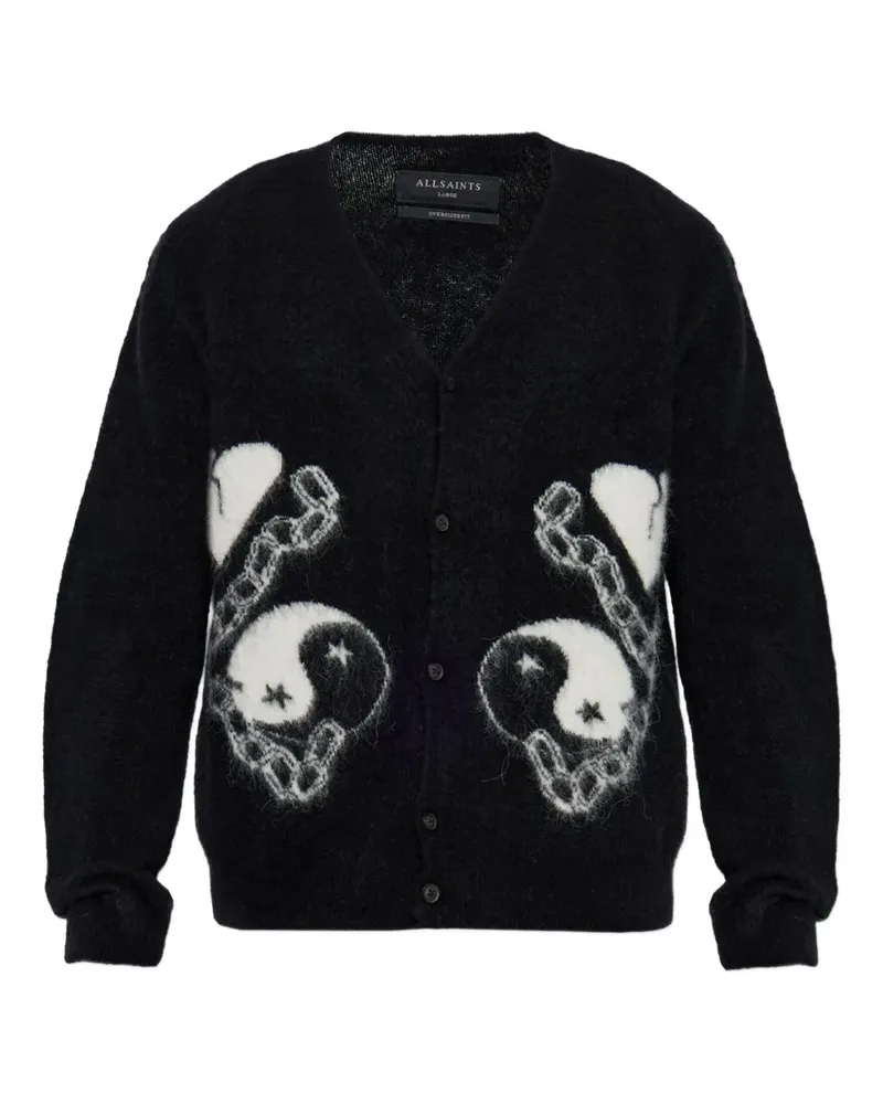 AllSaints Reflection Cardigan mit Knöpfen - Schwarz Schwarz