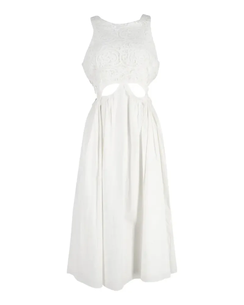 Self-Portrait cut-out lace dress - Weiß Weiß