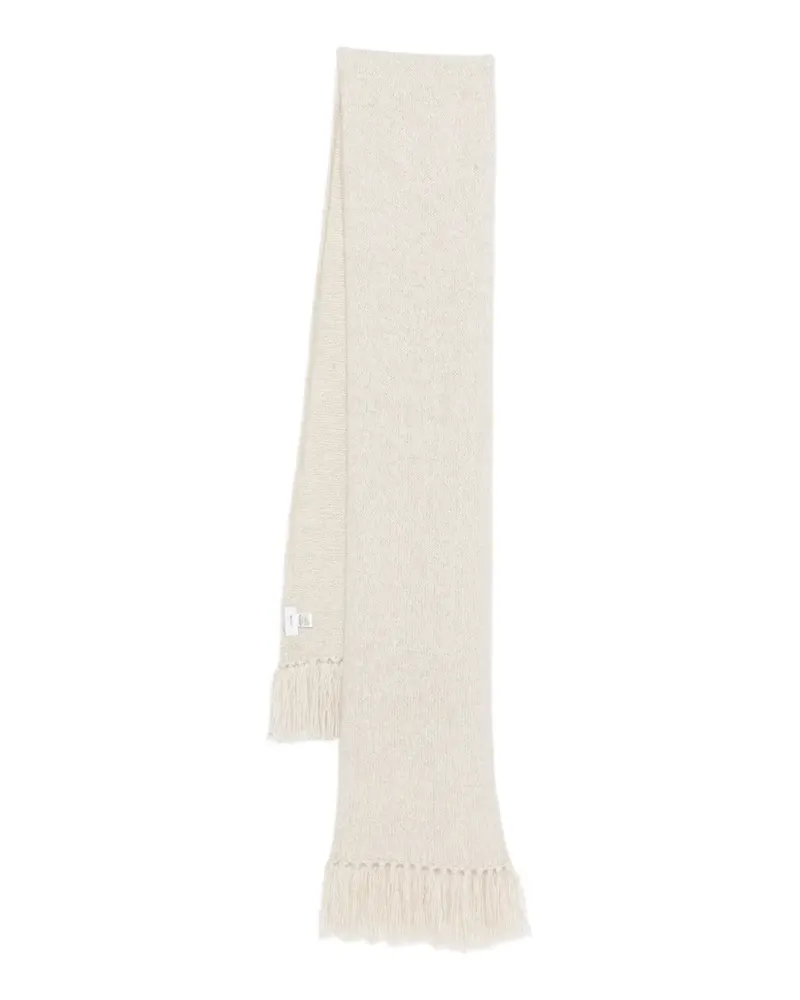 LARDINI Gestrickter Schal mit Fransen - Nude Nude