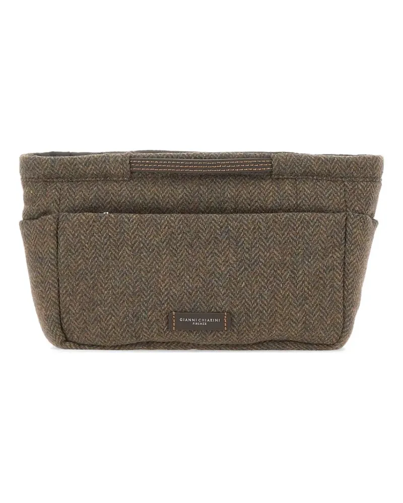Gianni Chiarini Bags in Bag herringbone wool clutch bag - Braun Braun
