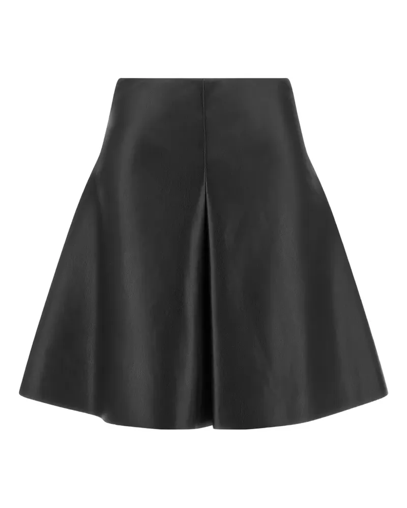 NUDE trapezoid flared midi skirt - Schwarz Schwarz