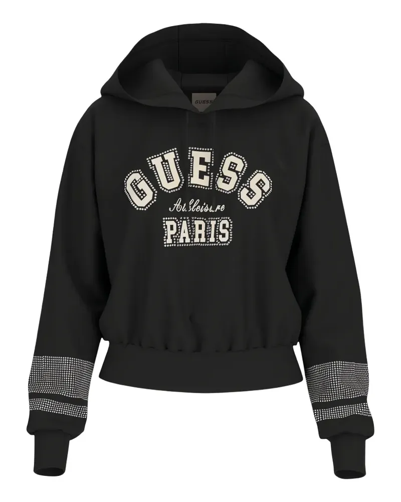 Guess Hoodie mit Print - Schwarz Schwarz