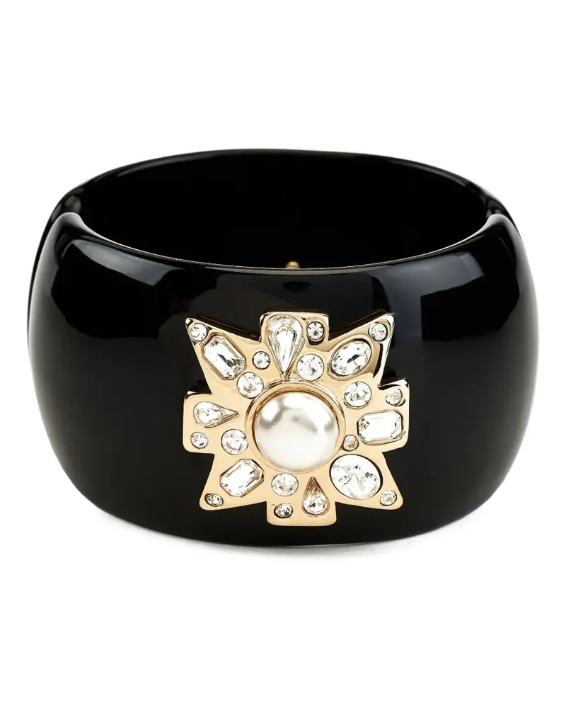 Kenneth Jay Lane Armreif mit Perle - Schwarz Schwarz