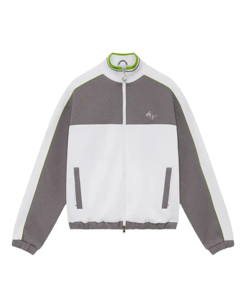 Casablanca Paris Tennis jacquard panelled zip sweatshirt - Grau Grau