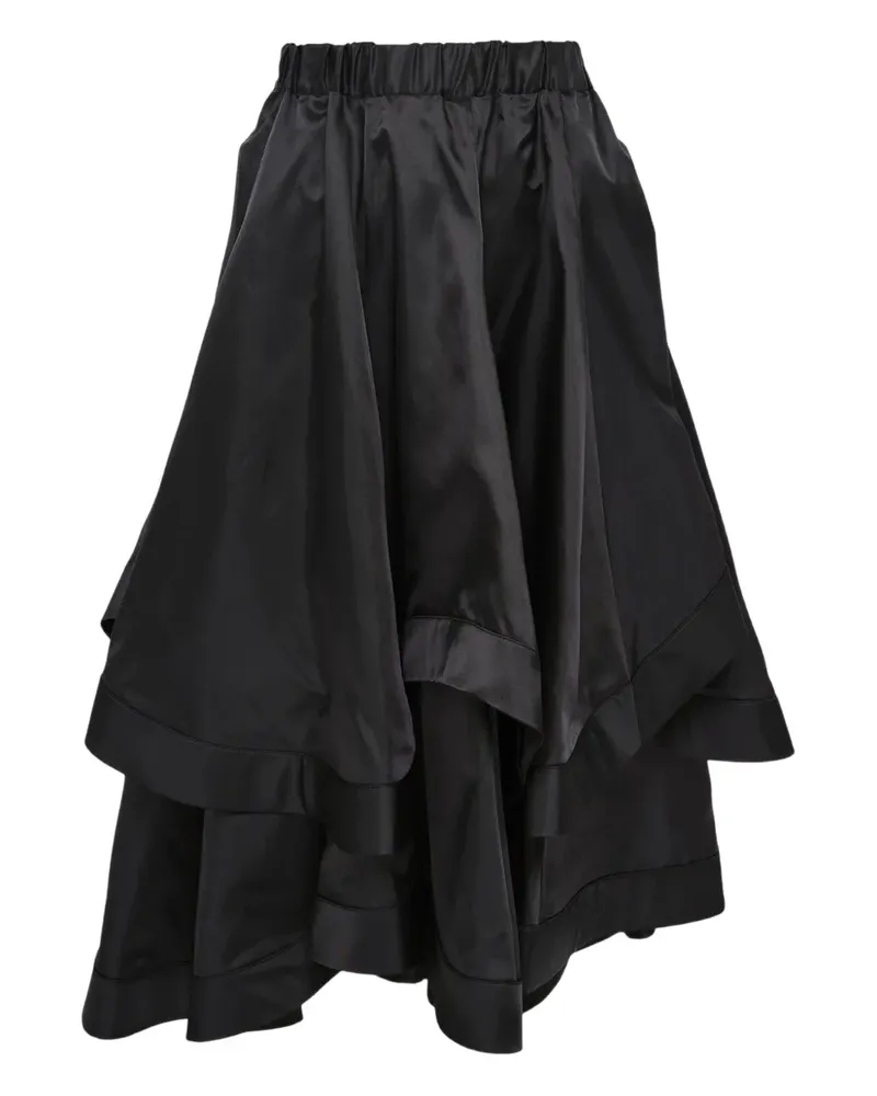 Noir Kei Ninomiya twill midi skirt - Schwarz Schwarz