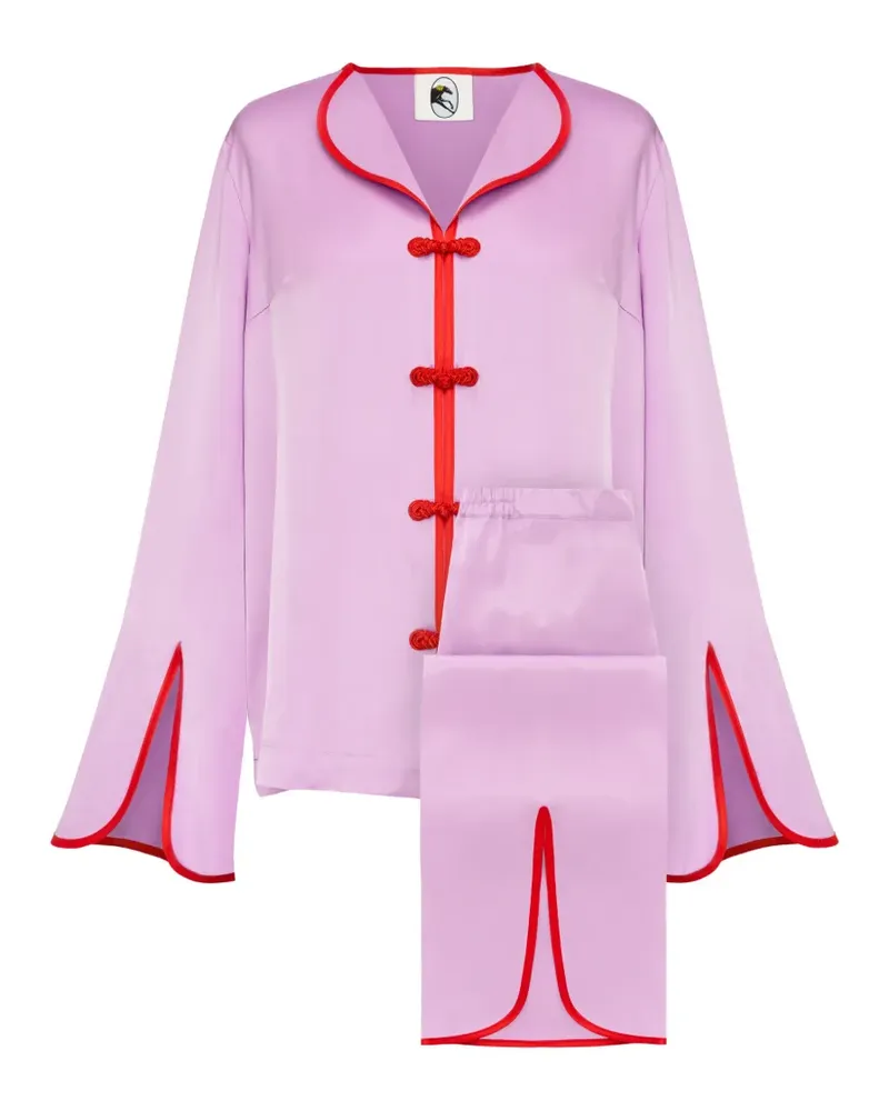 SLEEPER Louis Chinoiserie Pyjama - Violett Violett