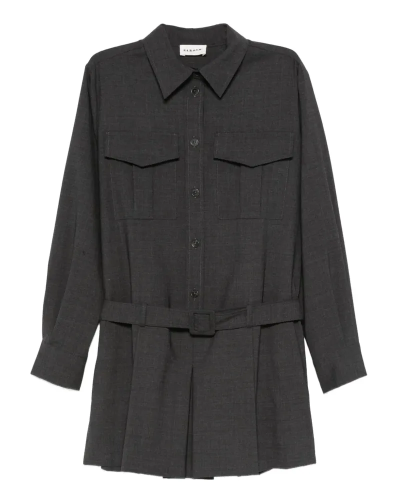 P.A.R.O.S.H. P.A.R.O H. Minikleid mit Faltendetail - Grau Grau