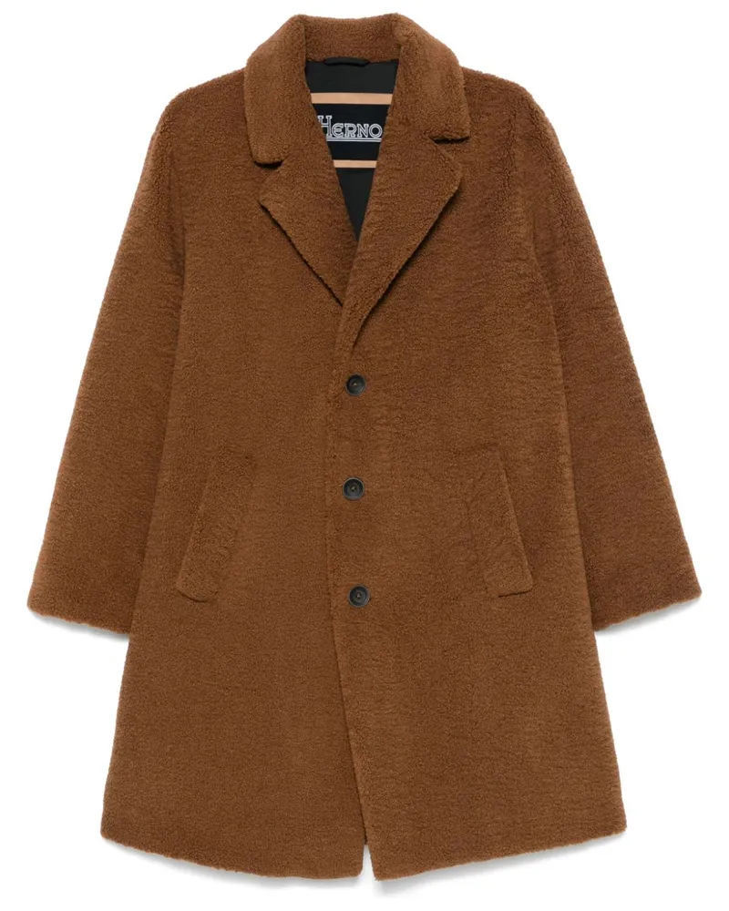 Herno Mantel aus Fleece - Braun Braun