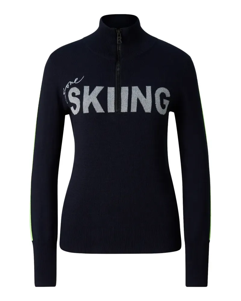 Bogner Fire & Ice Troyer Azra Pullover mit Logo-Jacquard - Blau Blau