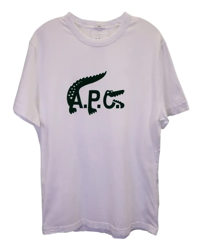 A.P.C. x Lacoste logo-print T-shirt - Weiß Weiß