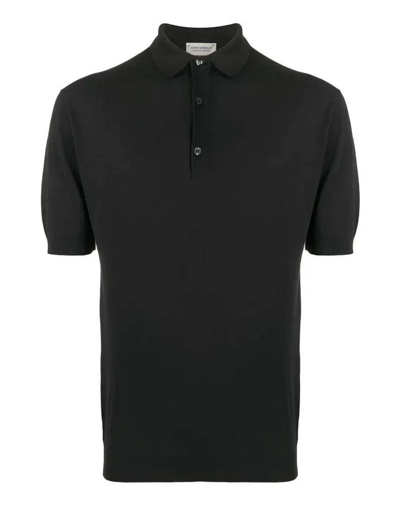 John Smedley Adrian short-sleeve cotton polo shirt - Schwarz Schwarz
