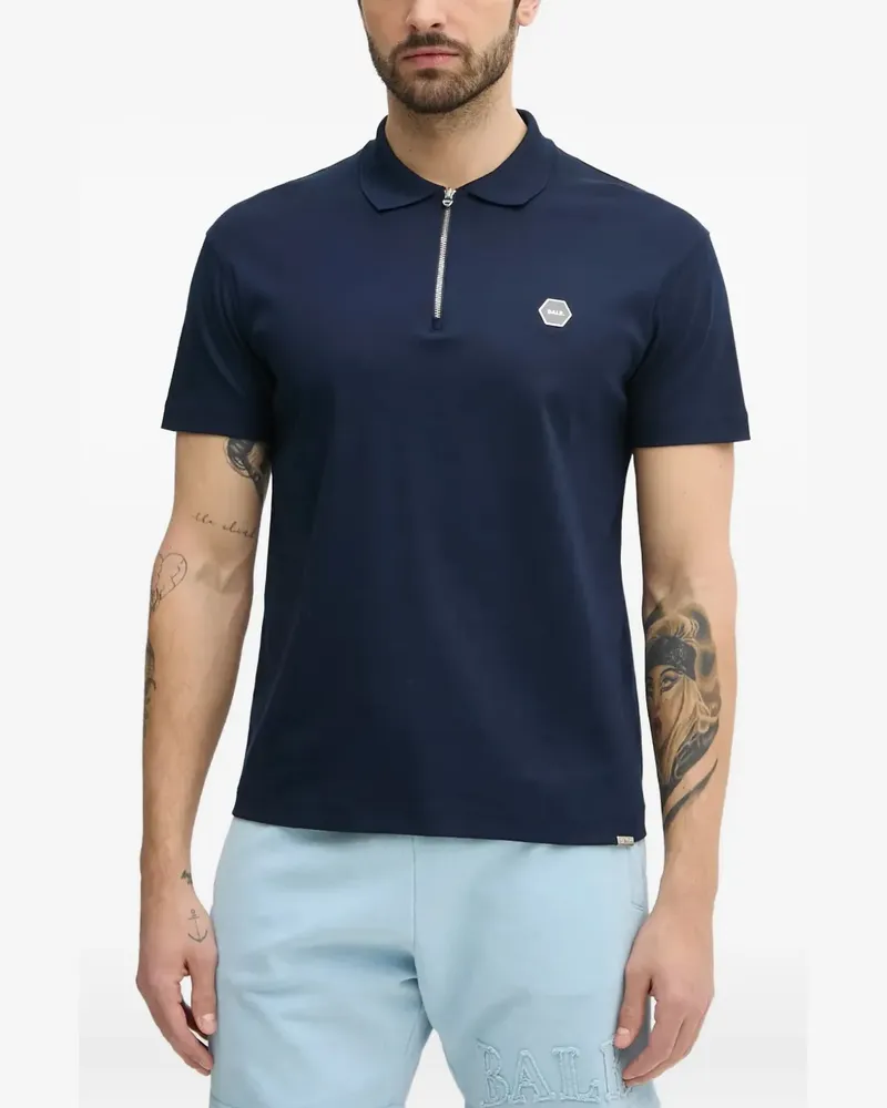 BALR. T-Shirt mit kurzem Reißverschluss - Blau Blau