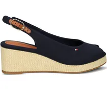 Slingback-Sandalen mit Wedge-Absatz - Blau