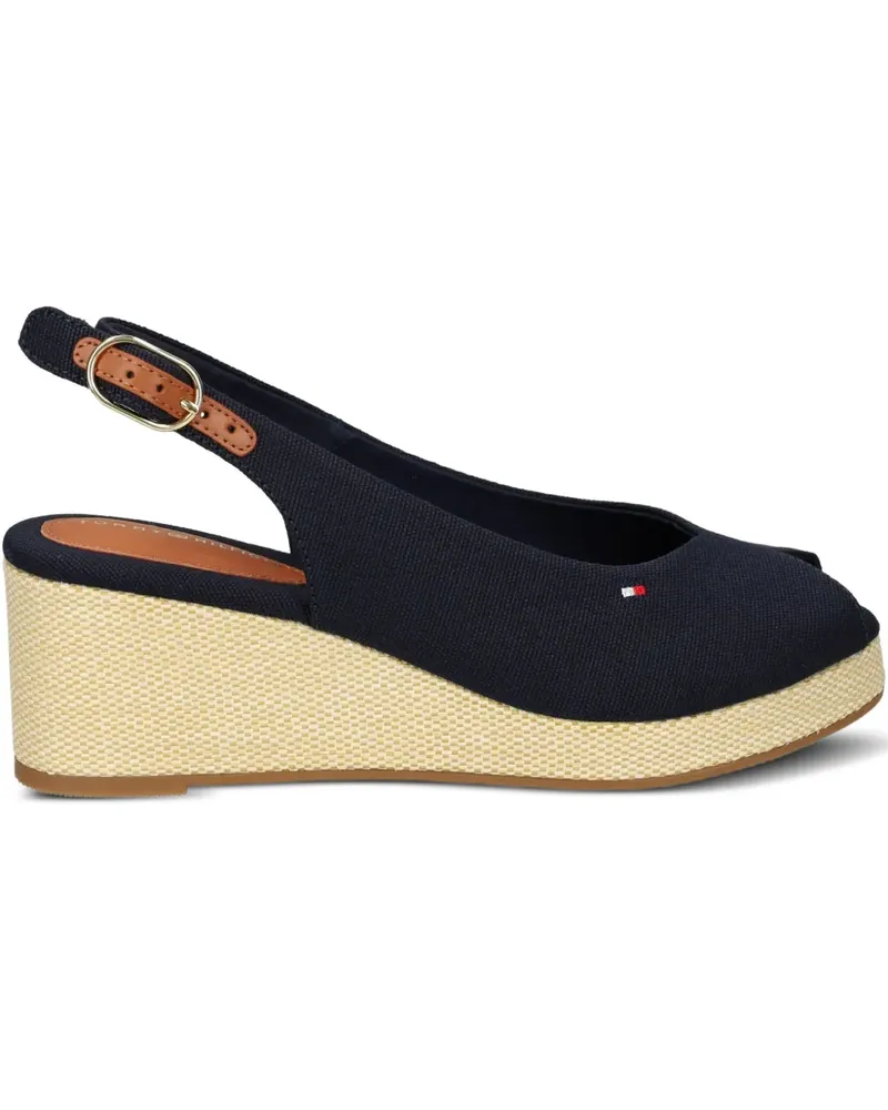 Tommy Hilfiger Slingback-Sandalen mit Wedge-Absatz - Blau Blau
