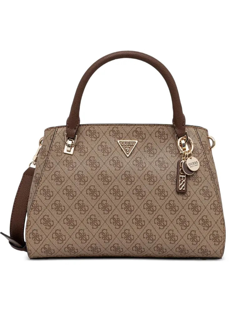 Guess Tote Bag mit Monogramm-Anhänger - Braun Braun