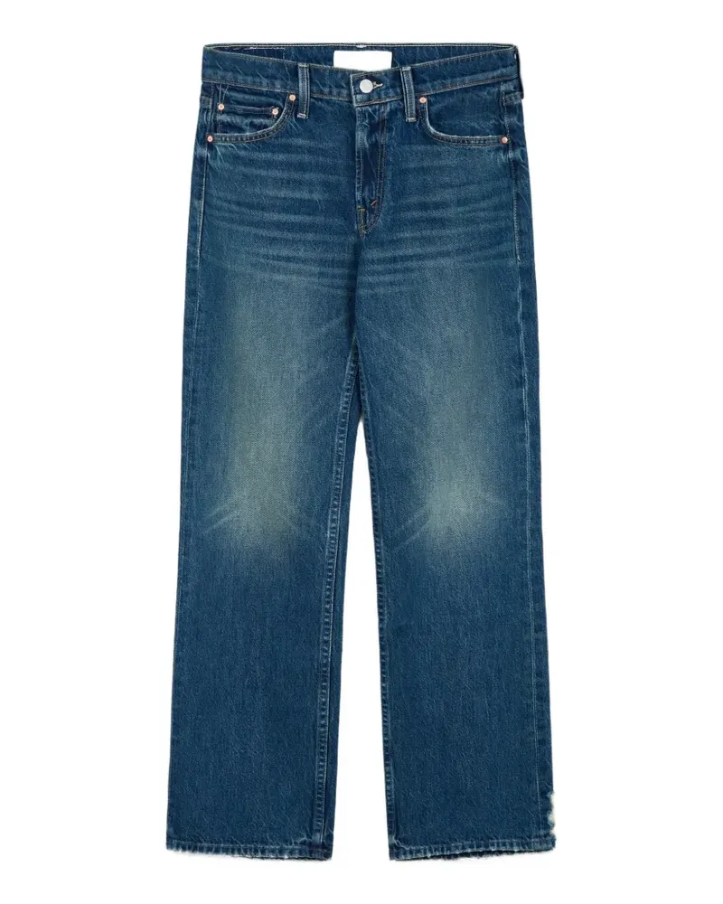 Mother The Lil Reifler distressed straight-leg jeans - Blau Blau