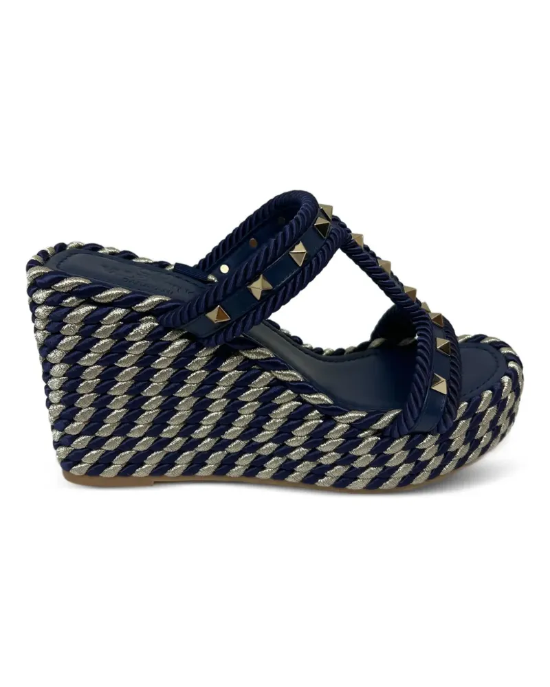Valentino Garavani Rockstud Sandalen mit Kordeldetail - Blau Blau