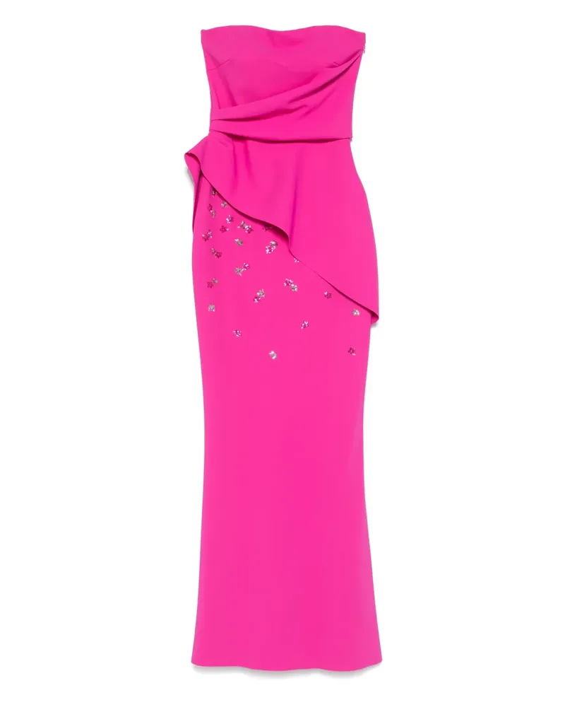 Chiara Boni Maxikleid mit Pailletten - Rosa Rosa