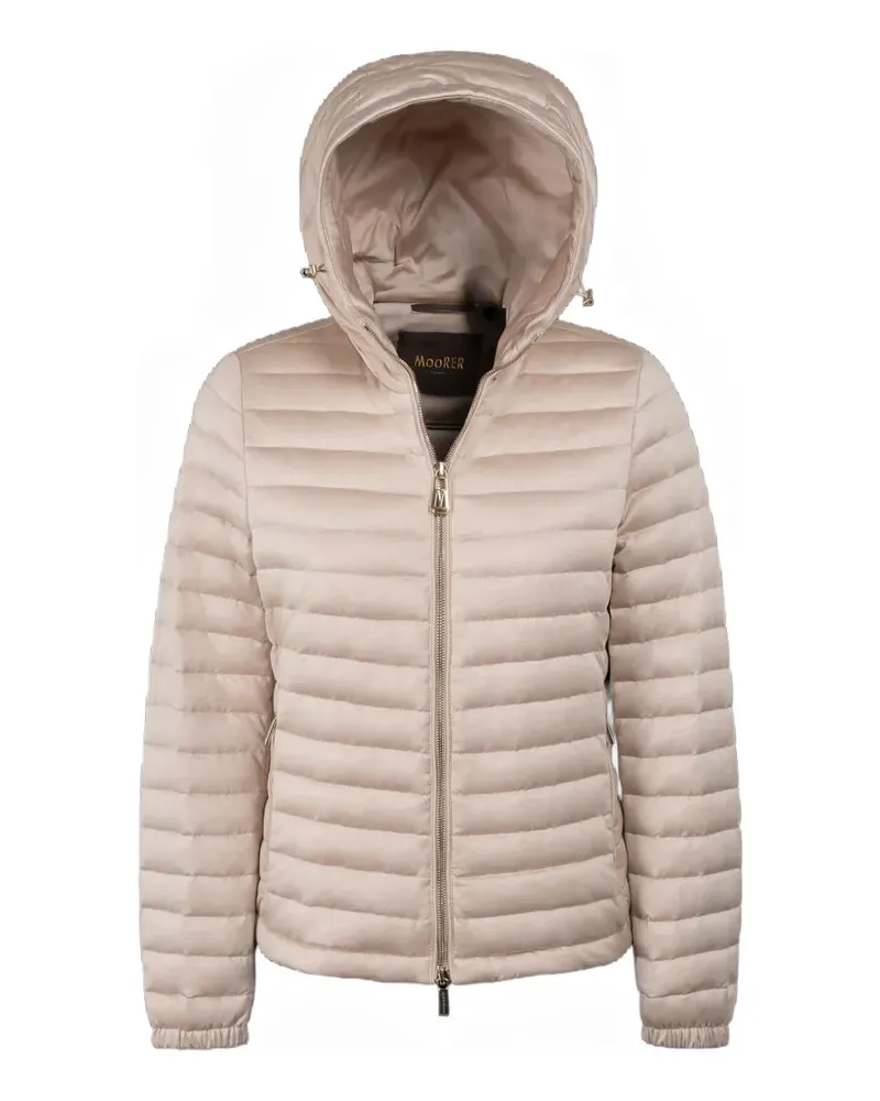 MOORER Julay-Jcw quilted hooded cotton jacket - Nude Nude