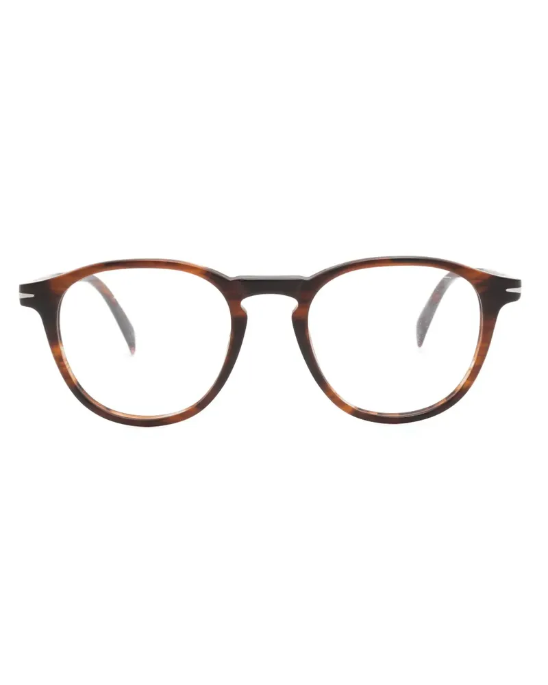 EYEWEAR by DAVID BECKHAM Runde Brille in Schildpattoptik - Braun Braun