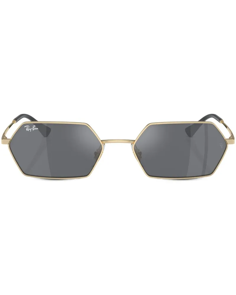 Ray Ban Yevi Bio-Based Sonnenbrille mit geometrischem Gestell - Gold Gold