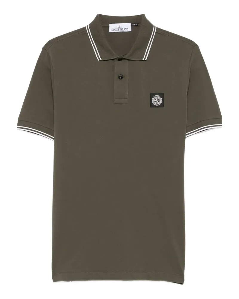 Stone Island Poloshirt mit Logo-Applikation - Grün Grün