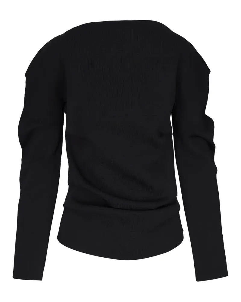 KHAITE Langarmshirt mit Schulterdetail - Schwarz Schwarz