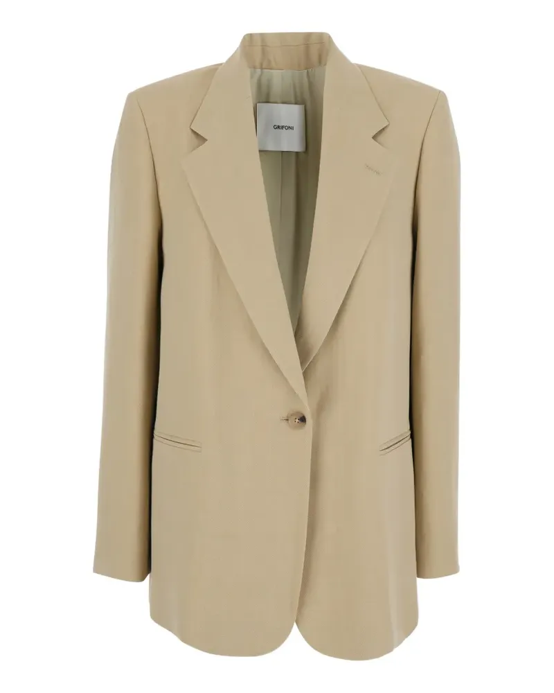 Mauro Grifoni single-breasted blazer - Nude Nude
