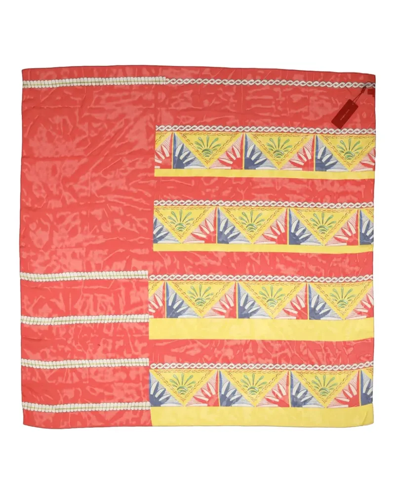 Dolce & Gabbana multicolor silk printed square foulard scarf - Rot Rot