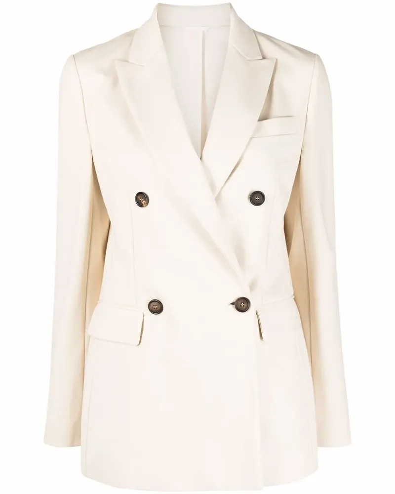 Brunello Cucinelli Doppelreihiger Blazer - Nude Nude