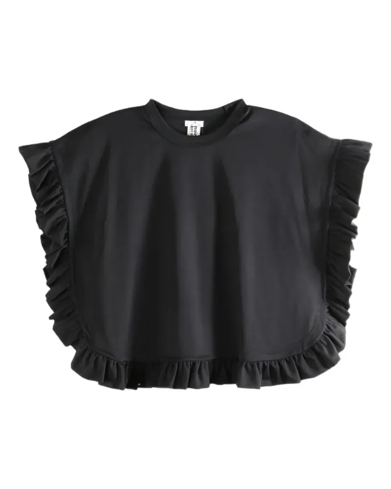 Comme des Garçons ruffled sleeveless T-shirt - Schwarz Schwarz